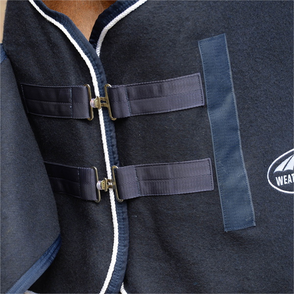 Weatherbeeta Wolle Show Laken Mit Brust Panel Standard Hals Fleece Decke 10115800 - Navy